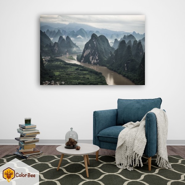 Fotodrobė "Mysterious mountains" Fotodrobės interjerui | Colorbee.lt